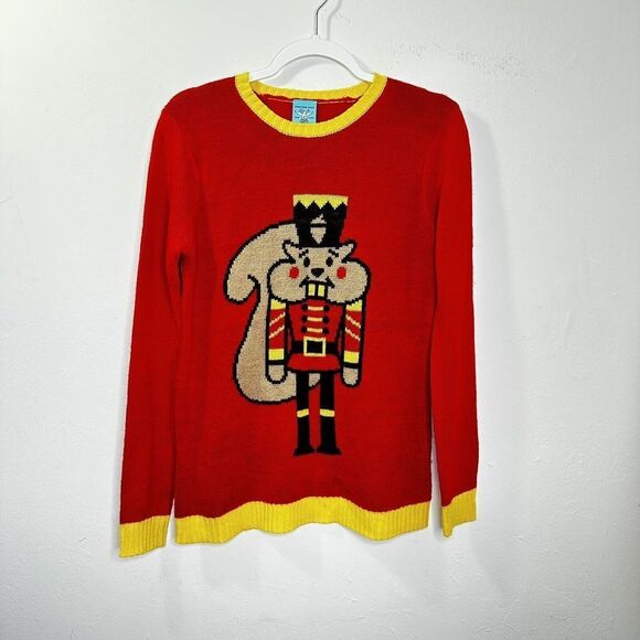 Norther Pole Ugly Christmas Sweater - Chipmunk Nutcracker Red‎ Sweater - XS Size - Picture 9 of 9